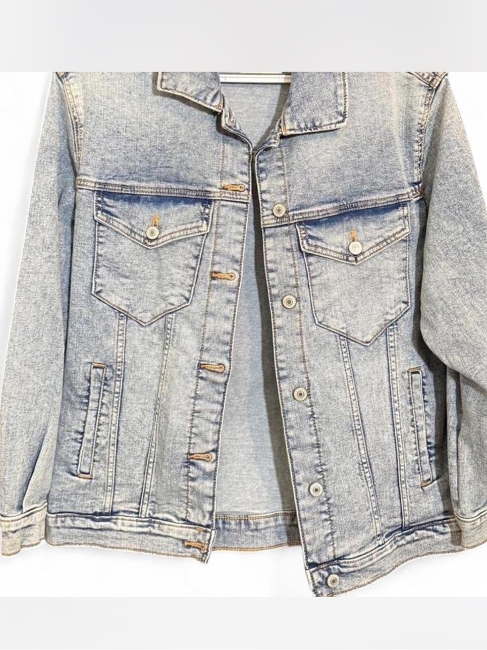NWT Abercrombie & Fitch Washed Denim Jacket - Light Blue